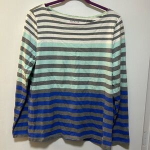 Talbots long sleeve striped top size L